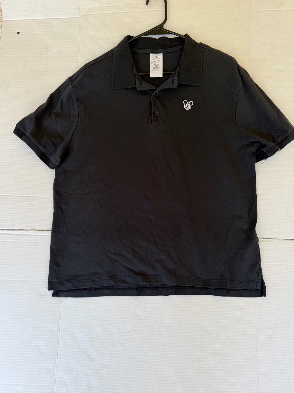 Disney Black Polo Shirt with Small Mickey Patch